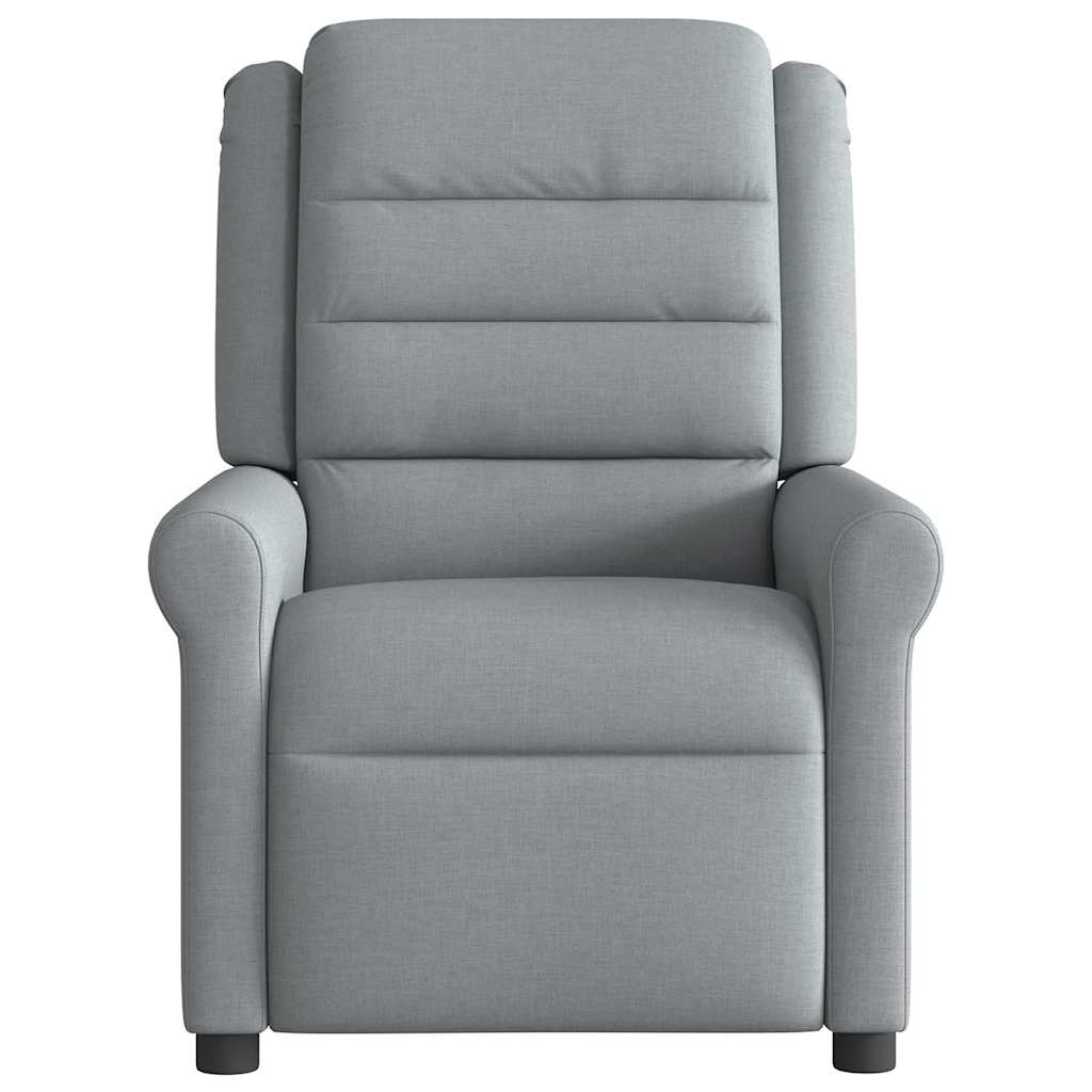 Fotoliu rabatabil, gri deschis, material textil