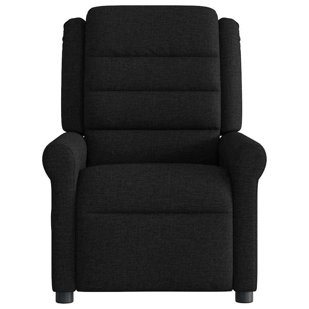 Fotoliu rabatabil, negru, material textil