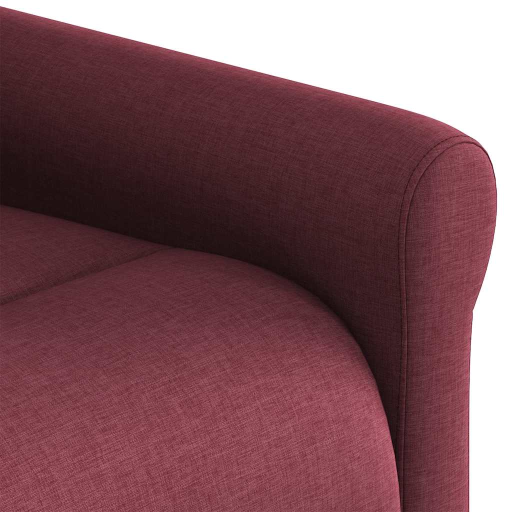 Fotoliu rabatabil, roșu vin, material textil