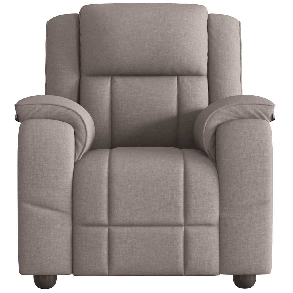 Fotoliu rabatabil, gri taupe, material textil