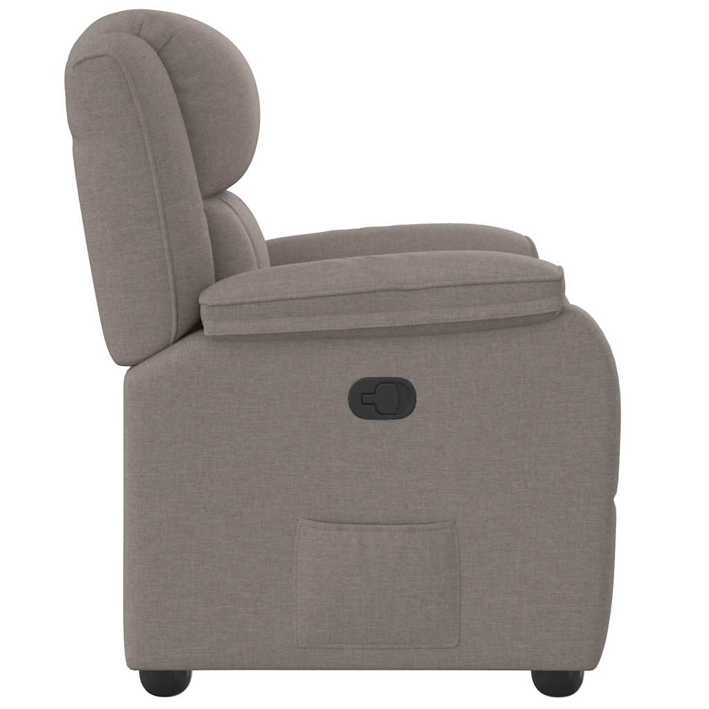 Fotoliu rabatabil, gri taupe, material textil