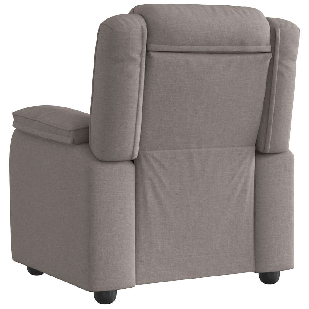 Fotoliu rabatabil, gri taupe, material textil
