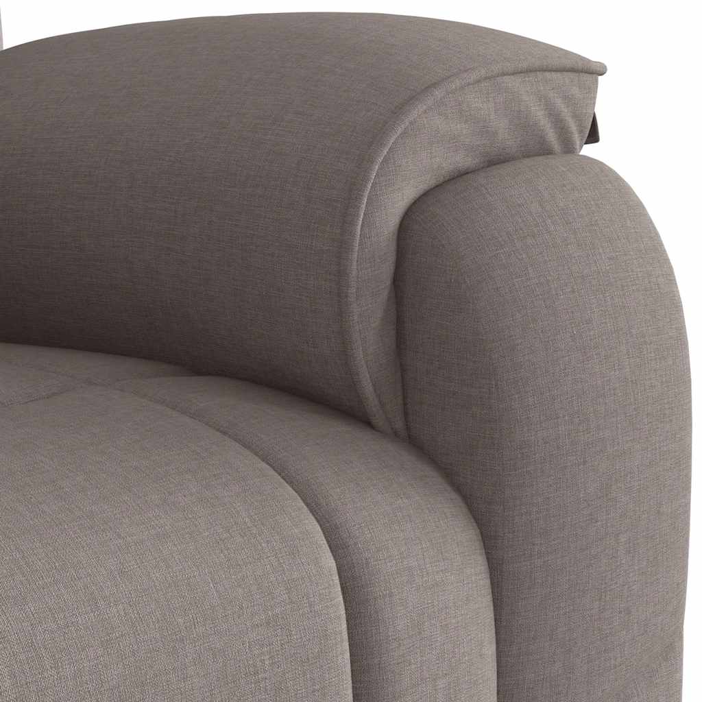 Fotoliu rabatabil, gri taupe, material textil