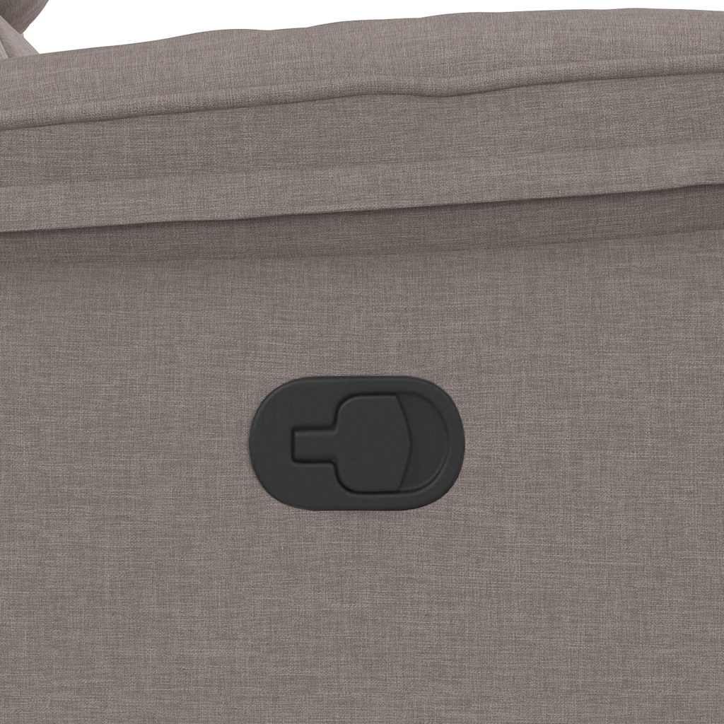 Fotoliu rabatabil, gri taupe, material textil