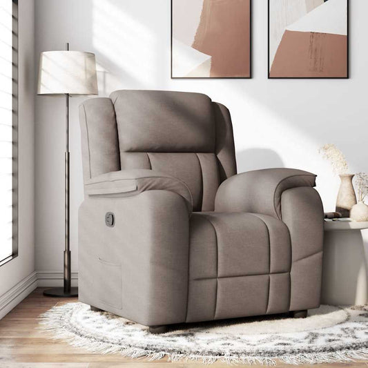 Fotoliu rabatabil, gri taupe, material textil