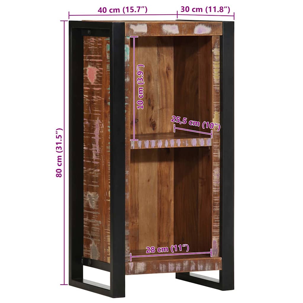 Noptiera 40x30x80 cm lemn masiv recuperat