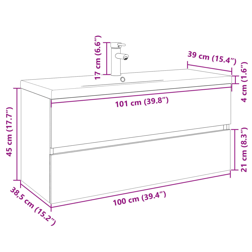 Set mobilier de baie, 2 piese, ceramică și lemn prelucrat