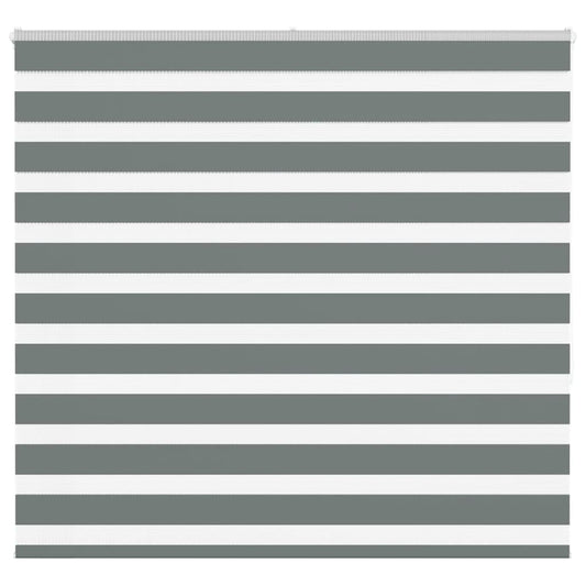 Jaluzea tip zebra gri închis lățime țesătură 155,9 cm poliester