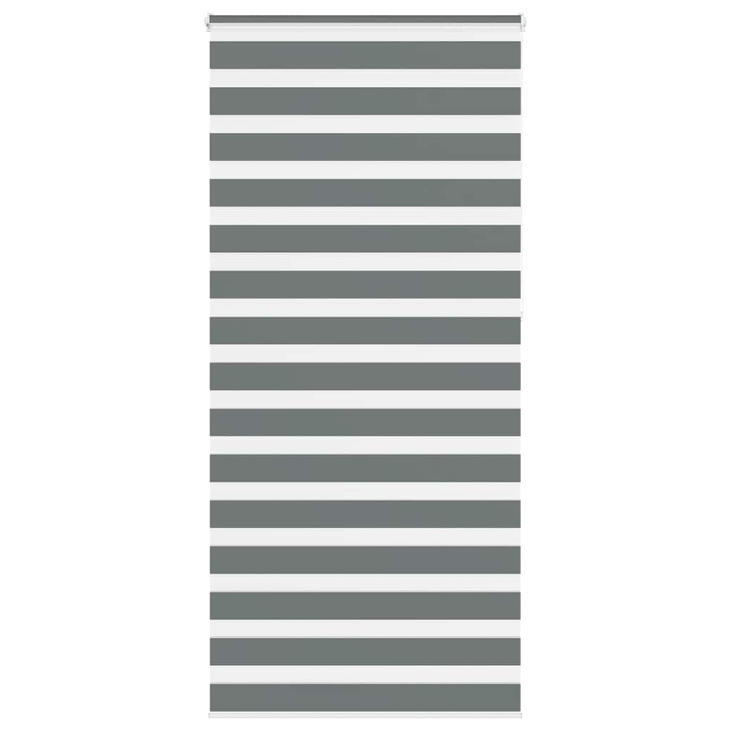Jaluzea tip zebra gri închis lățime țesătură 100,9 cm poliester