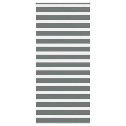 Jaluzea tip zebra gri închis lățime țesătură 100,9 cm poliester