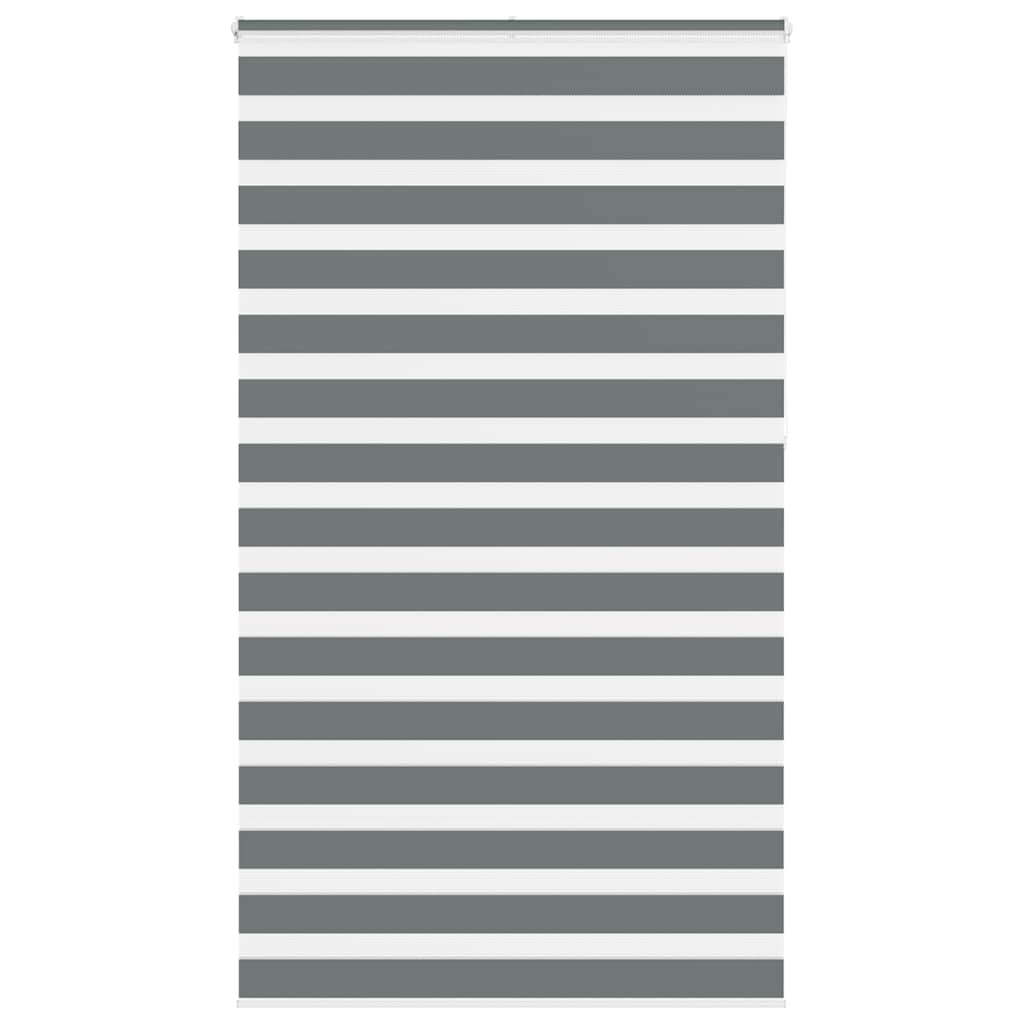 Jaluzea tip zebra gri închis lățime țesătură 125,9 cm poliester