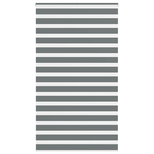 Jaluzea tip zebra gri închis lățime țesătură 125,9 cm poliester