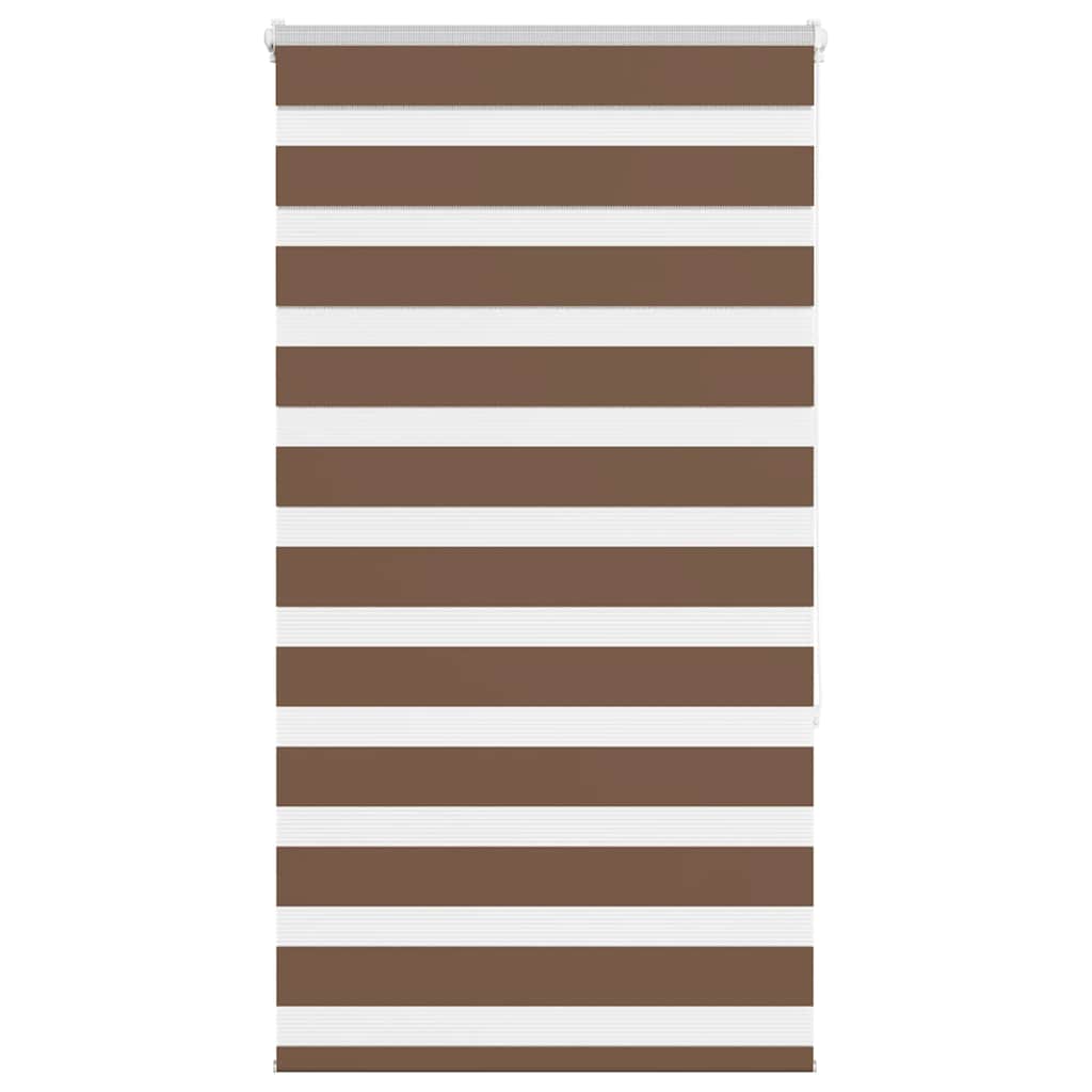 Jaluzea tip zebra maro lățime țesătură 85,9 cm poliester