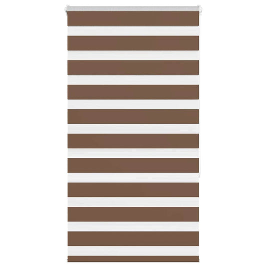 Jaluzea tip zebra maro lățime țesătură 85,9 cm poliester