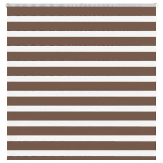 Jaluzea tip zebra maro lățime țesătură 145,9 cm poliester