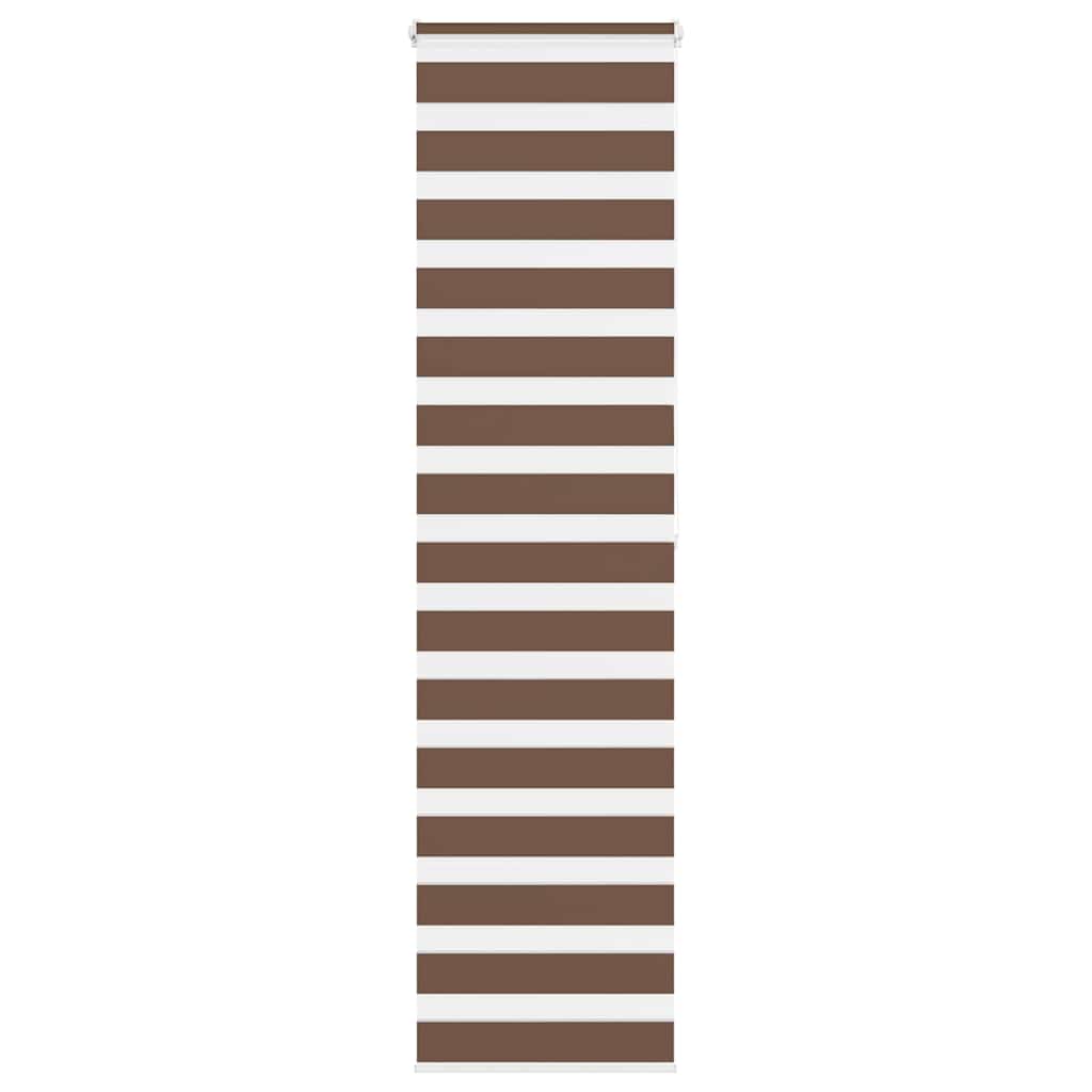 Jaluzea tip zebra maro lățime țesătură 60,9 cm poliester