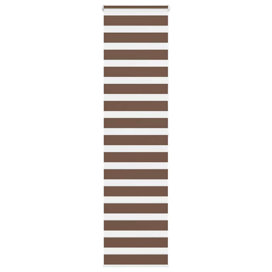 Jaluzea tip zebra maro lățime țesătură 60,9 cm poliester