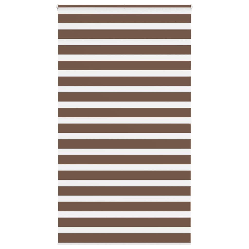 Jaluzea tip zebra maro lățime țesătură 115,9 cm poliester