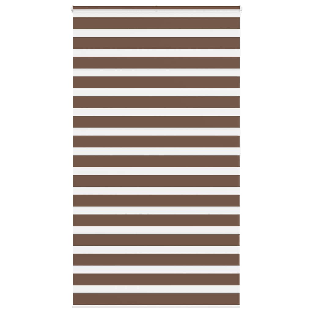Jaluzea tip zebra maro lățime țesătură 130,9 cm poliester