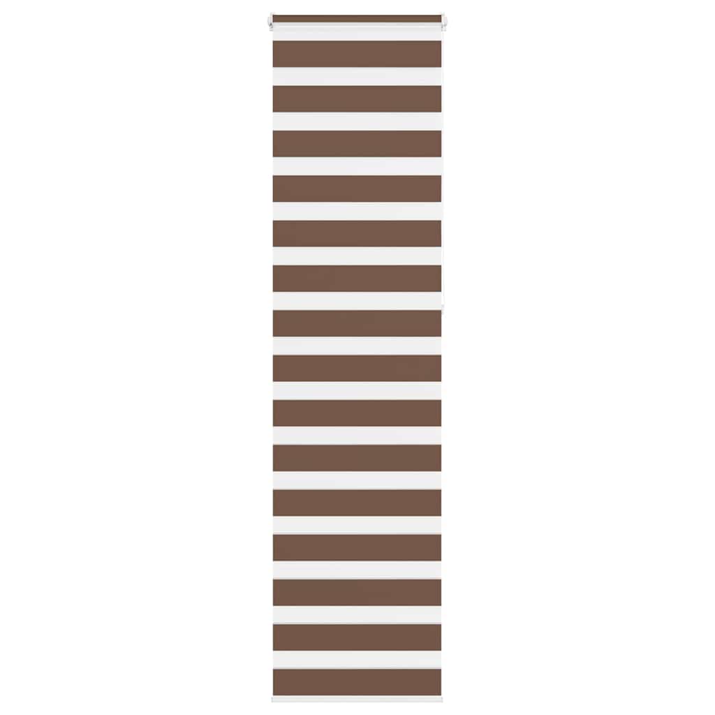 Jaluzea tip zebra maro lățime țesătură 55,9 cm poliester