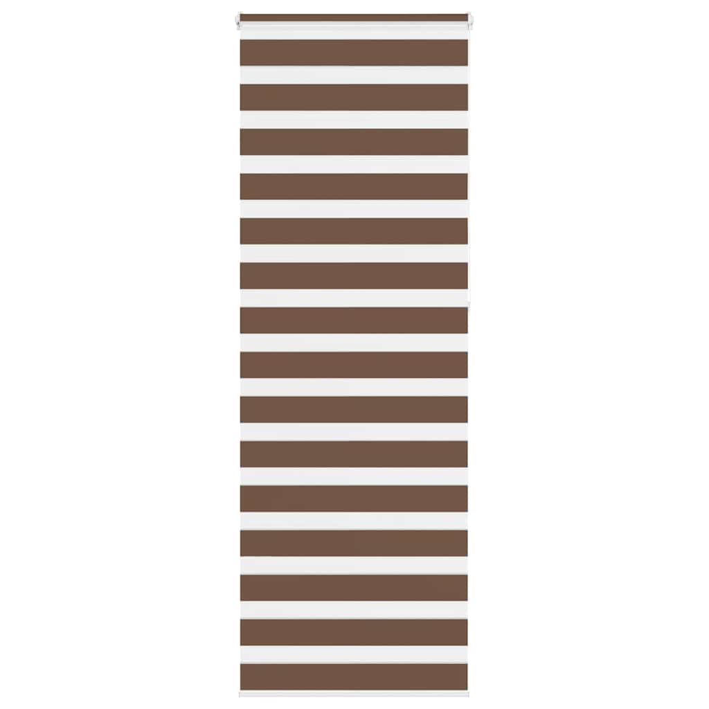 Jaluzea tip zebra maro lățime țesătură 70,9 cm poliester