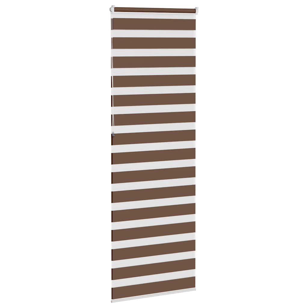 Jaluzea tip zebra maro lățime țesătură 80,9 cm poliester