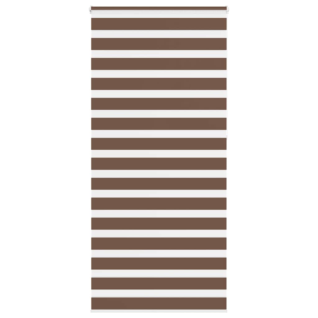 Jaluzea tip zebra maro lățime țesătură 105,9 cm poliester
