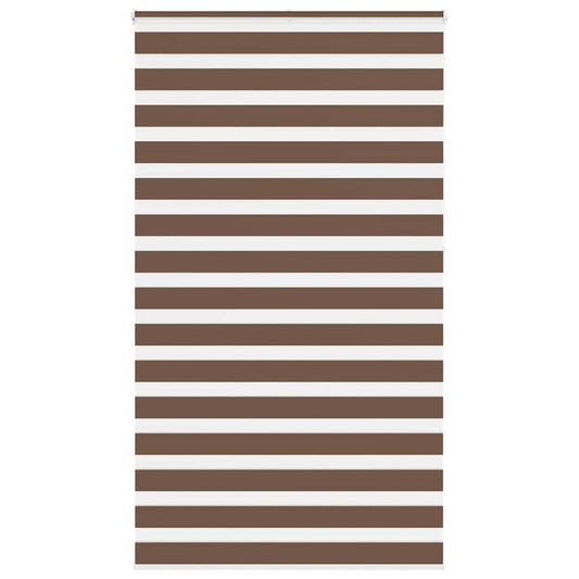 Jaluzea tip zebra maro lățime țesătură 120,9 cm poliester