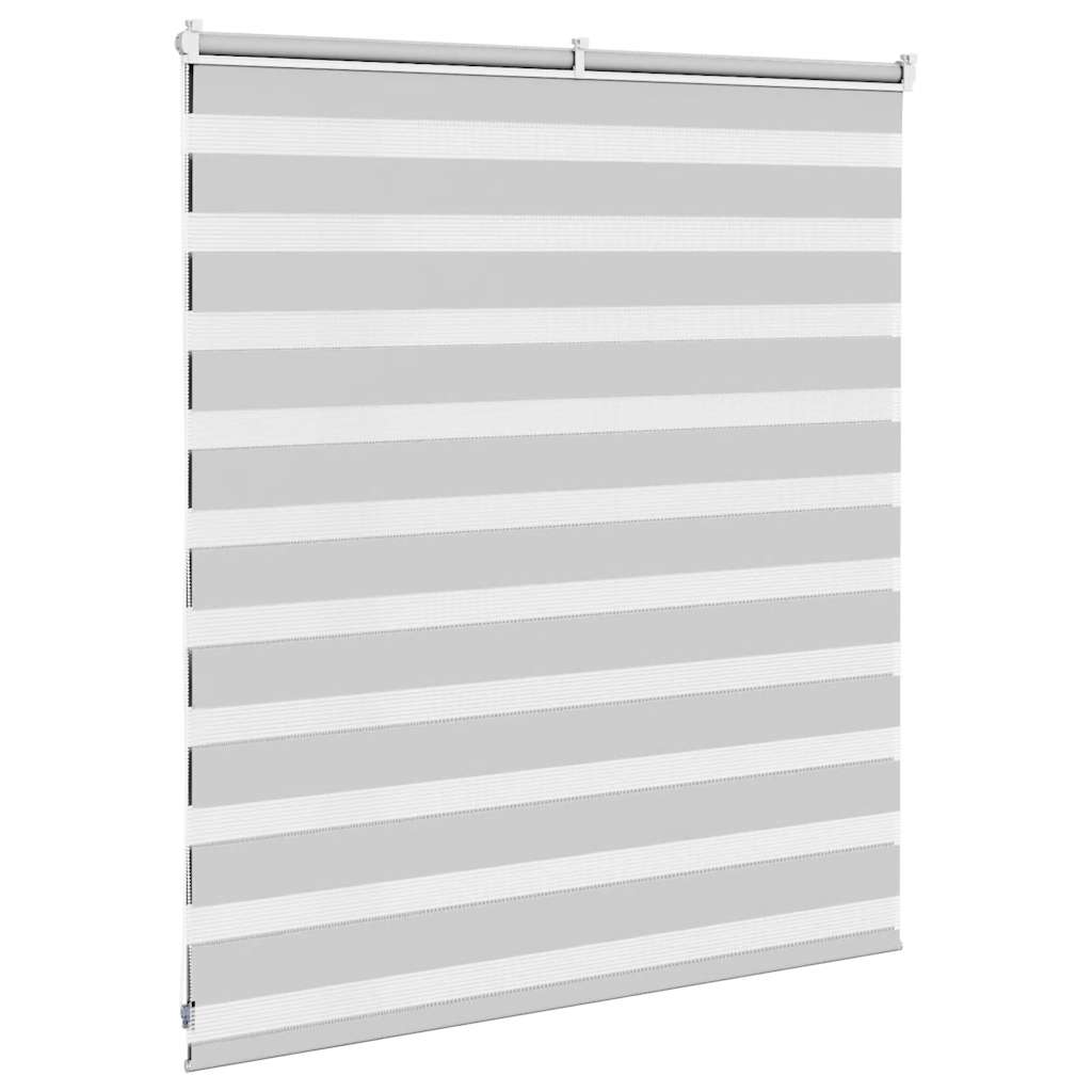Jaluzea tip zebra gri deschis lățime țesătură 115,9cm poliester