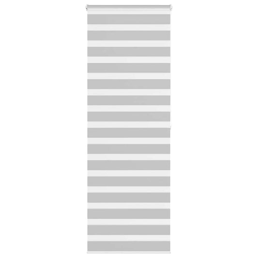 Jaluzea tip zebra gri deschis lățime țesătură 75,9 cm poliester