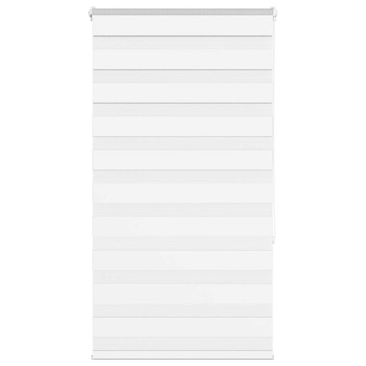 Jaluzea tip zebra alb lățime țesătură 75,9 cm poliester
