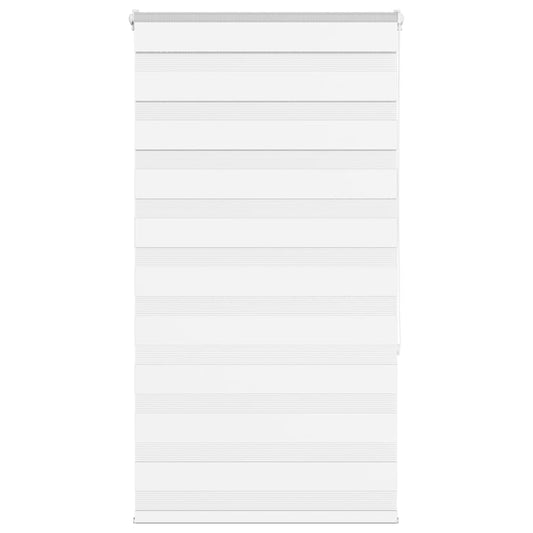 Jaluzea tip zebra alb lățime țesătură 80,9 cm poliester