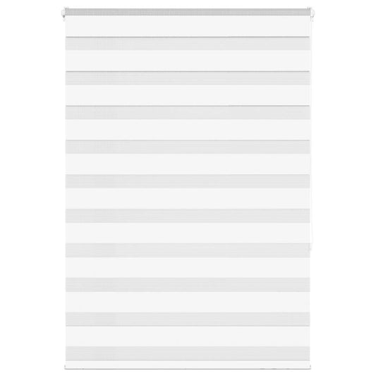 Jaluzea tip zebra alb lățime țesătură 100,9 cm poliester