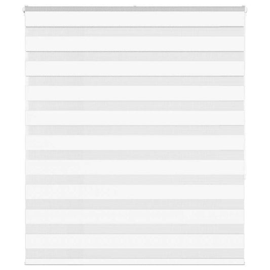 Jaluzea tip zebra alb lățime țesătură 125,9 cm poliester