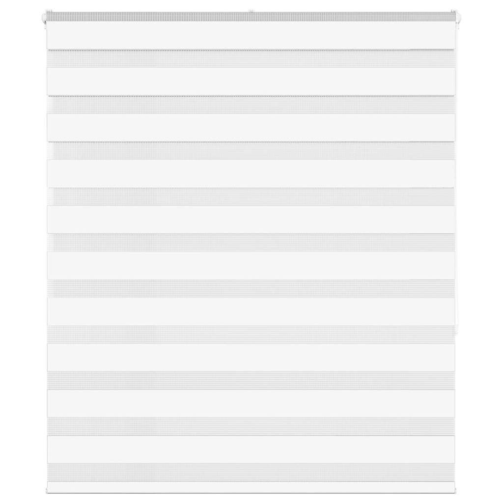 Jaluzea tip zebra alb lățime țesătură 130,9 cm poliester