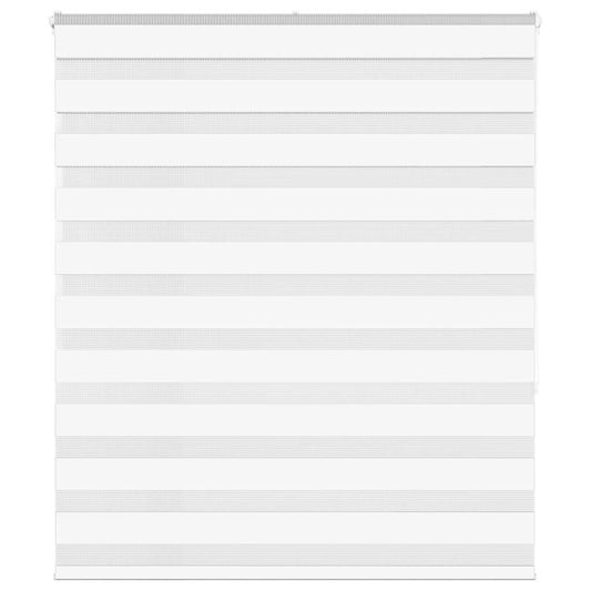 Jaluzea tip zebra alb lățime țesătură 130,9 cm poliester