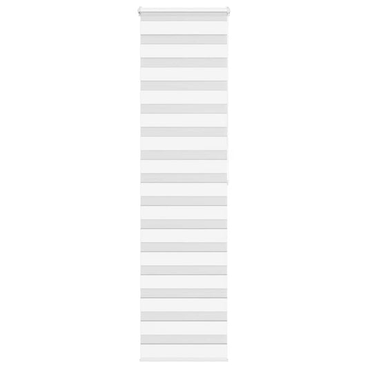 Jaluzea tip zebra alb lățime țesătură 55,9 cm poliester