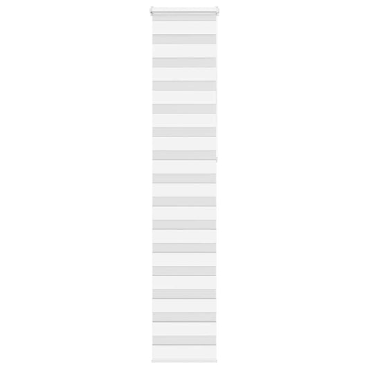Jaluzea tip zebra alb lățime țesătură 40,9 cm poliester
