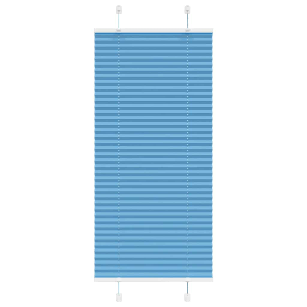 Jaluză plisată albastru 55x100 cm Lățime țesătură 54,4 cm