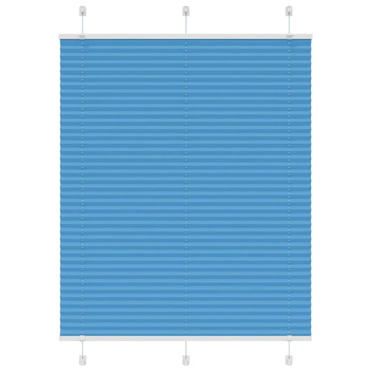 Jaluză plisată albastru 105x100 cm Lățime țesătură 104,4 cm