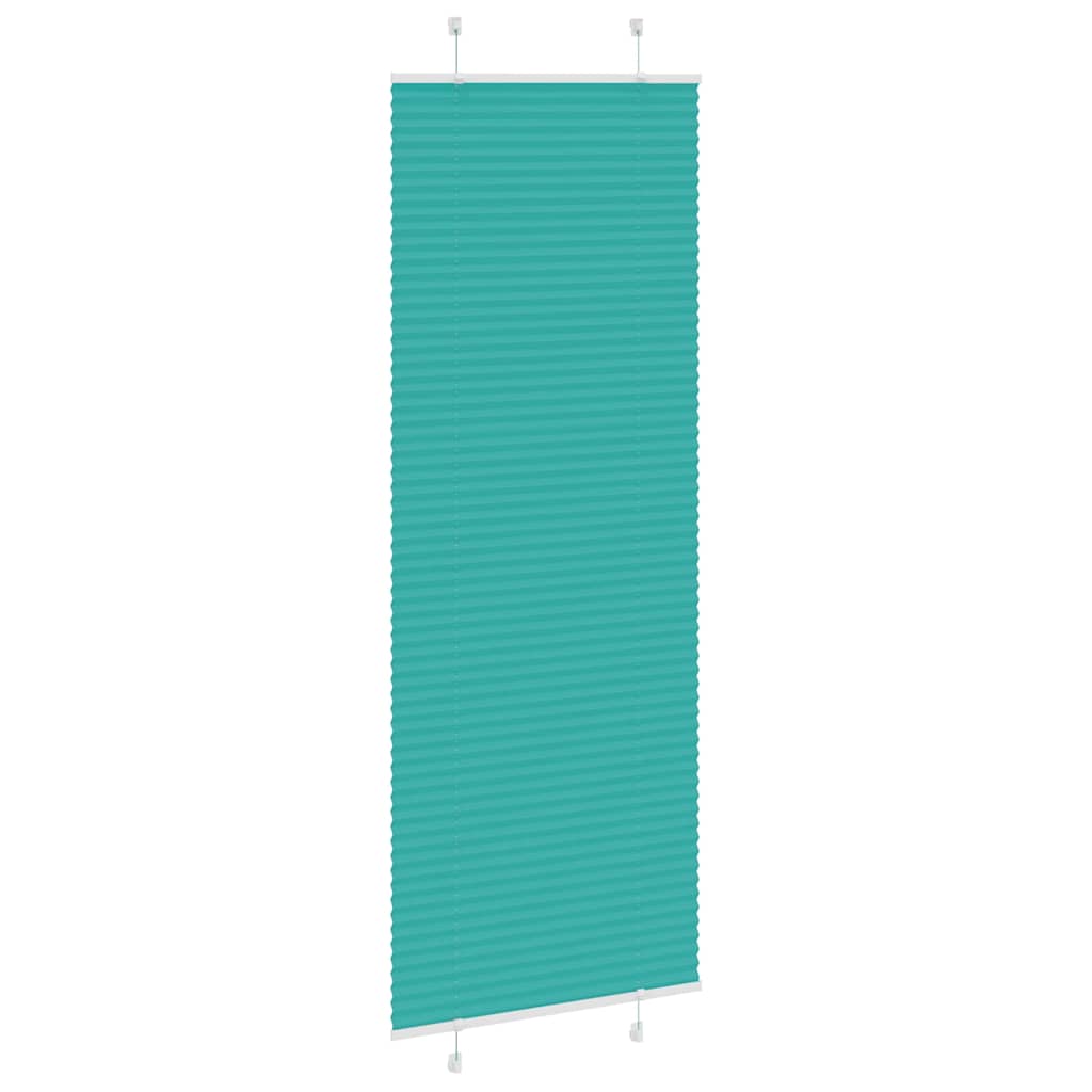 Jaluză plisată verde petrol 75x200 cm Lățime țesătură 74,4 cm