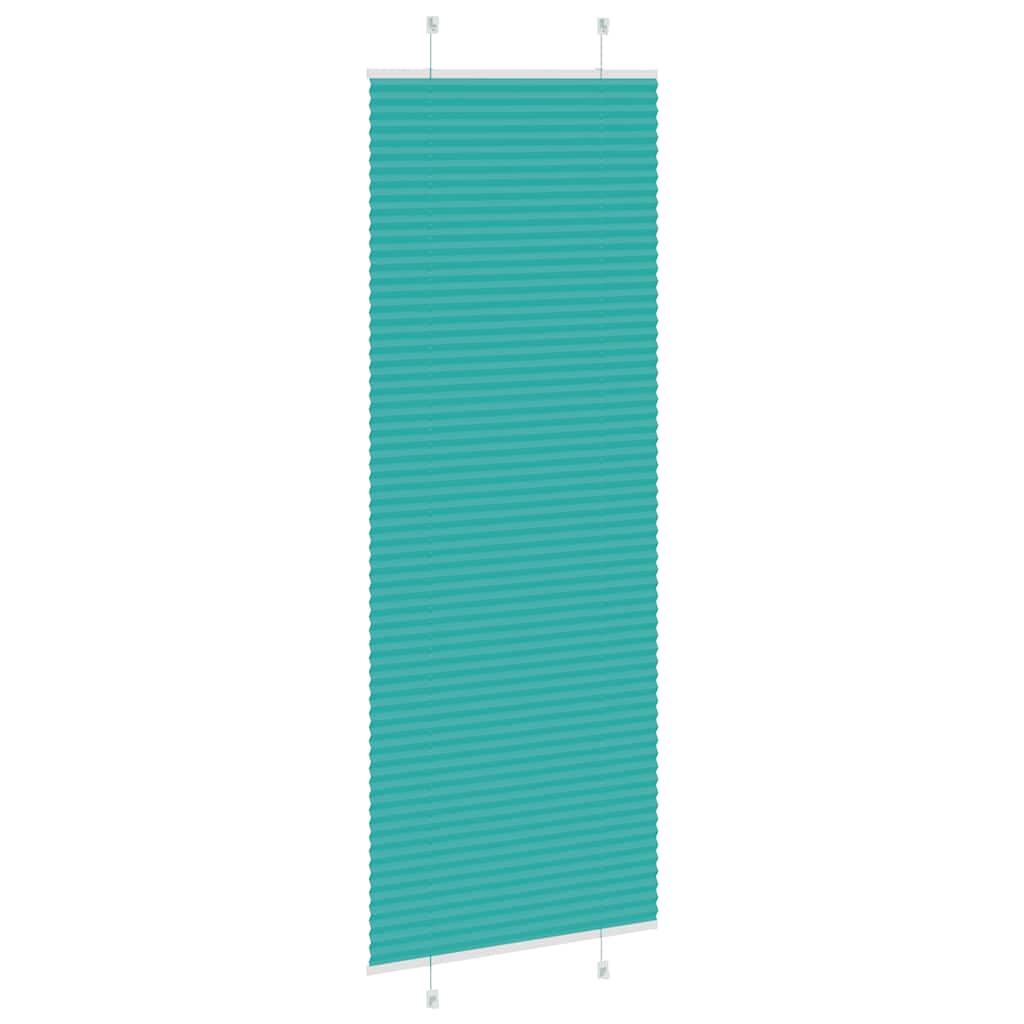 Jaluză plisată verde petrol 75x200 cm Lățime țesătură 74,4 cm