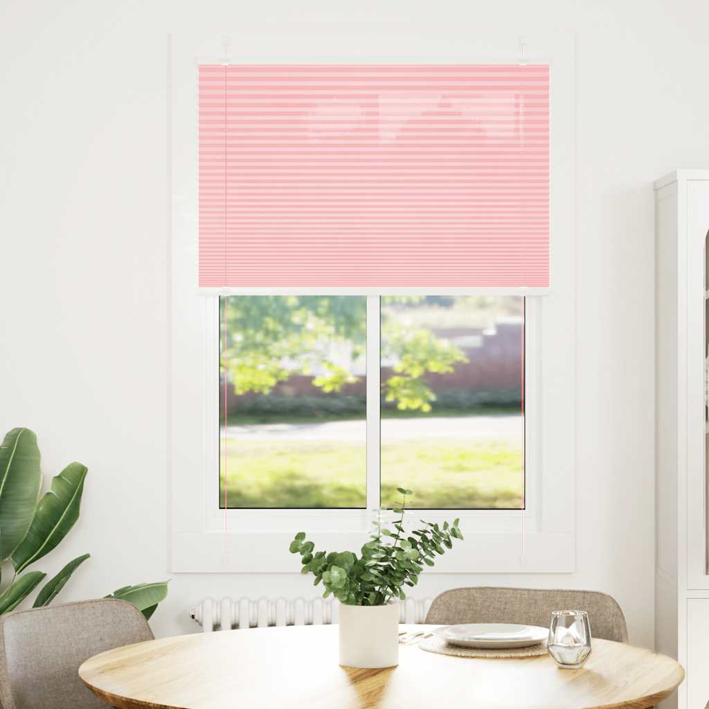 Jaluză plisată roz 90x150 cm Lățime țesătură 89,4cm poliester