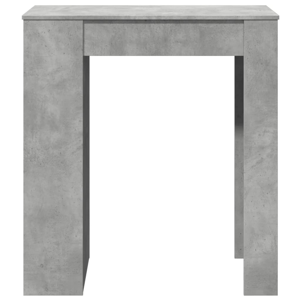 Masă de bar cu rafturi gri beton 95x47x103,5 cm lemn prelucrat