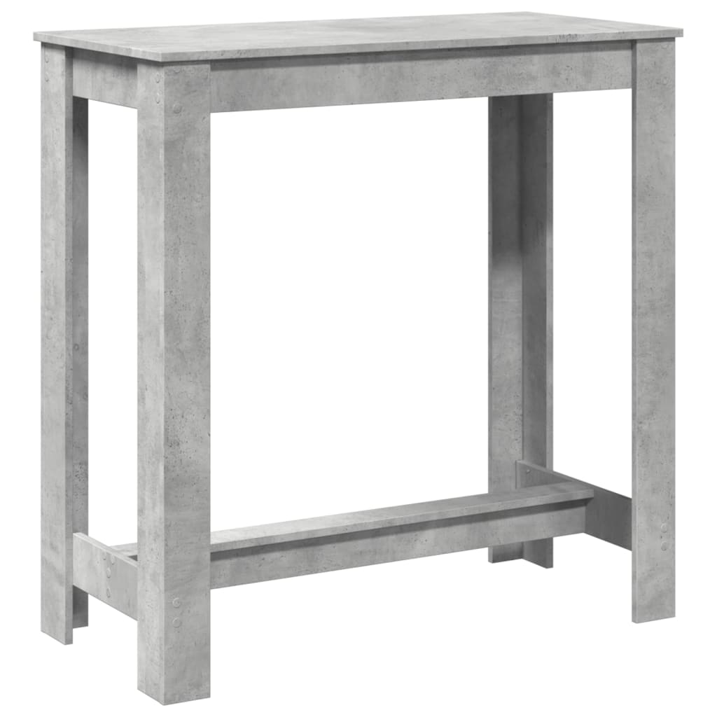 Masă de bar, gri beton, 102x50x103,5 cm, lemn prelucrat