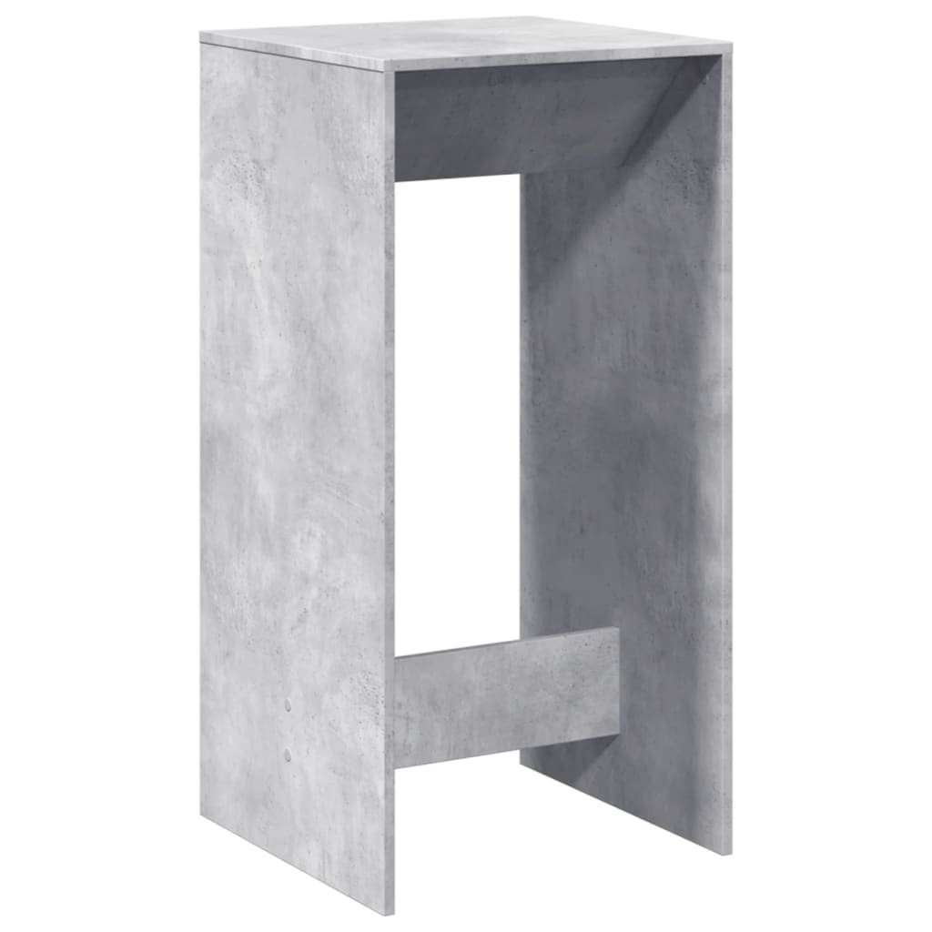 Masă bar, gri beton, 51x50x103,5 cm, lemn prelucrat