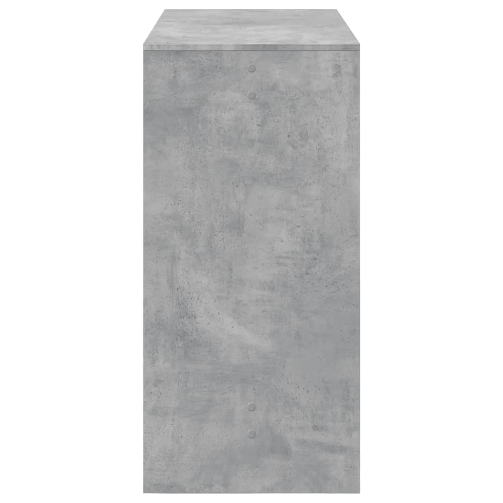 Masă de bar, gri beton, 102x50x103,5 cm, lemn prelucrat