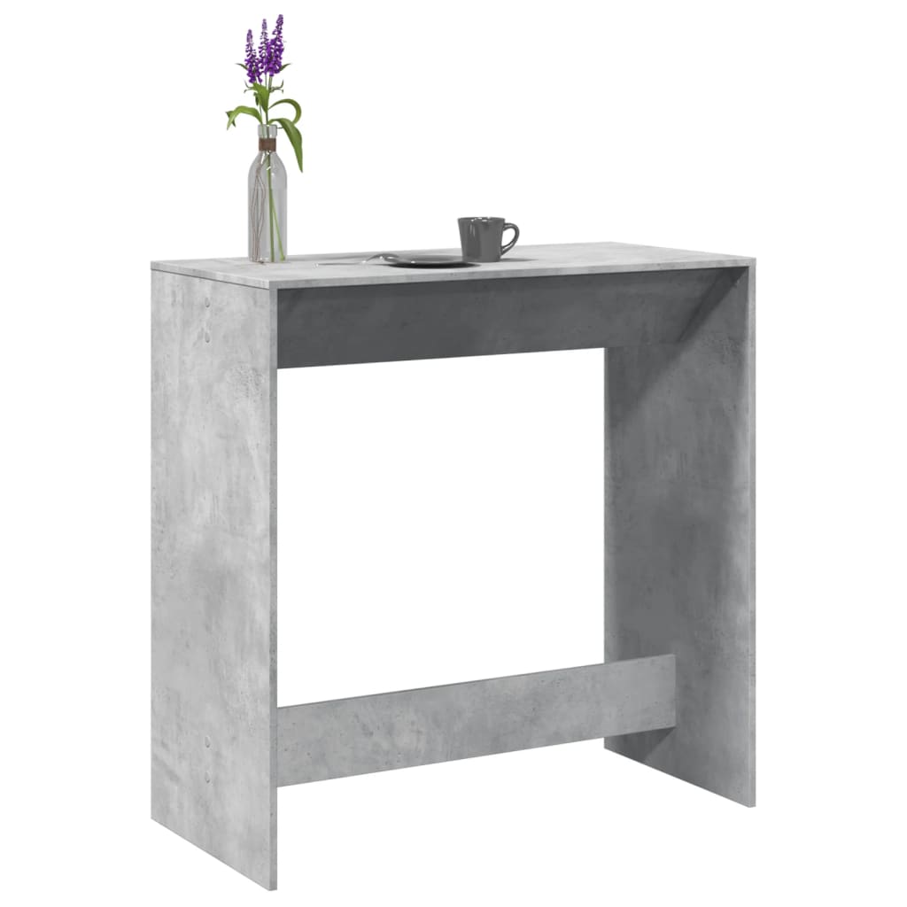 Masă de bar, gri beton, 102x50x103,5 cm, lemn prelucrat