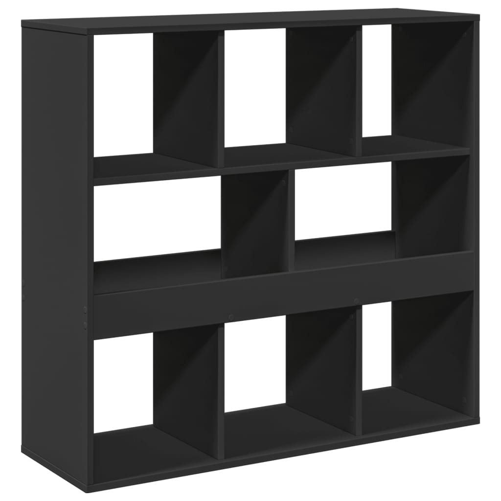 Bibliotecă/Separator cameră, negru, 100x33x94,5 cm