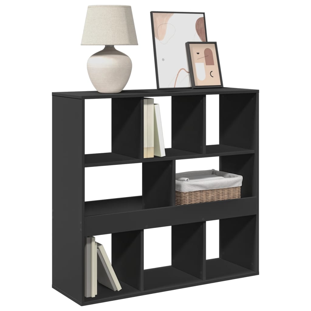 Bibliotecă/Separator cameră, negru, 100x33x94,5 cm